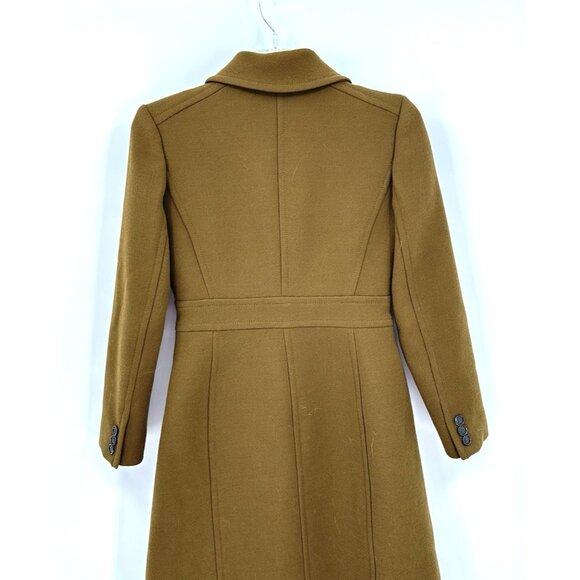 J CREW car coat dark brown italian wool 00P outerwear knee length preppy - Picture 7 of 13